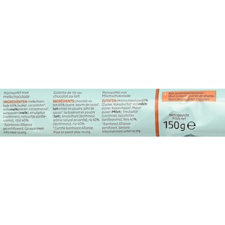 Delhaize | Galettes de riz | Chocolat au lait 150 gr