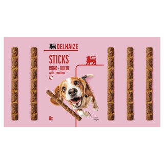 Delhaize | Snacks chien | Sticks | Boeuf 8 x 11 gr