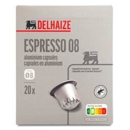 Delhaize | Koffie | Espresso 08 | 20 Caps 
