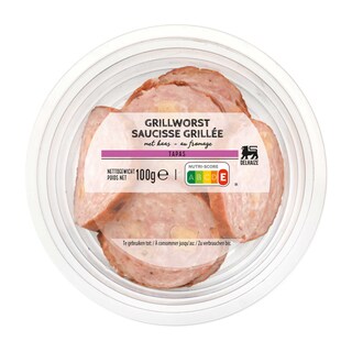 Saucisse grillée fromage
