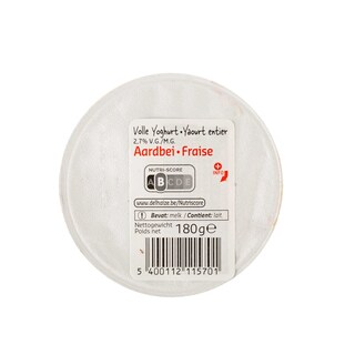 Delhaize | Yaourt | Entier | Fraise 180 gr