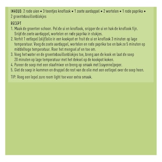 Delhaize | Maaltijdbox | Zoete aardappelsoep 