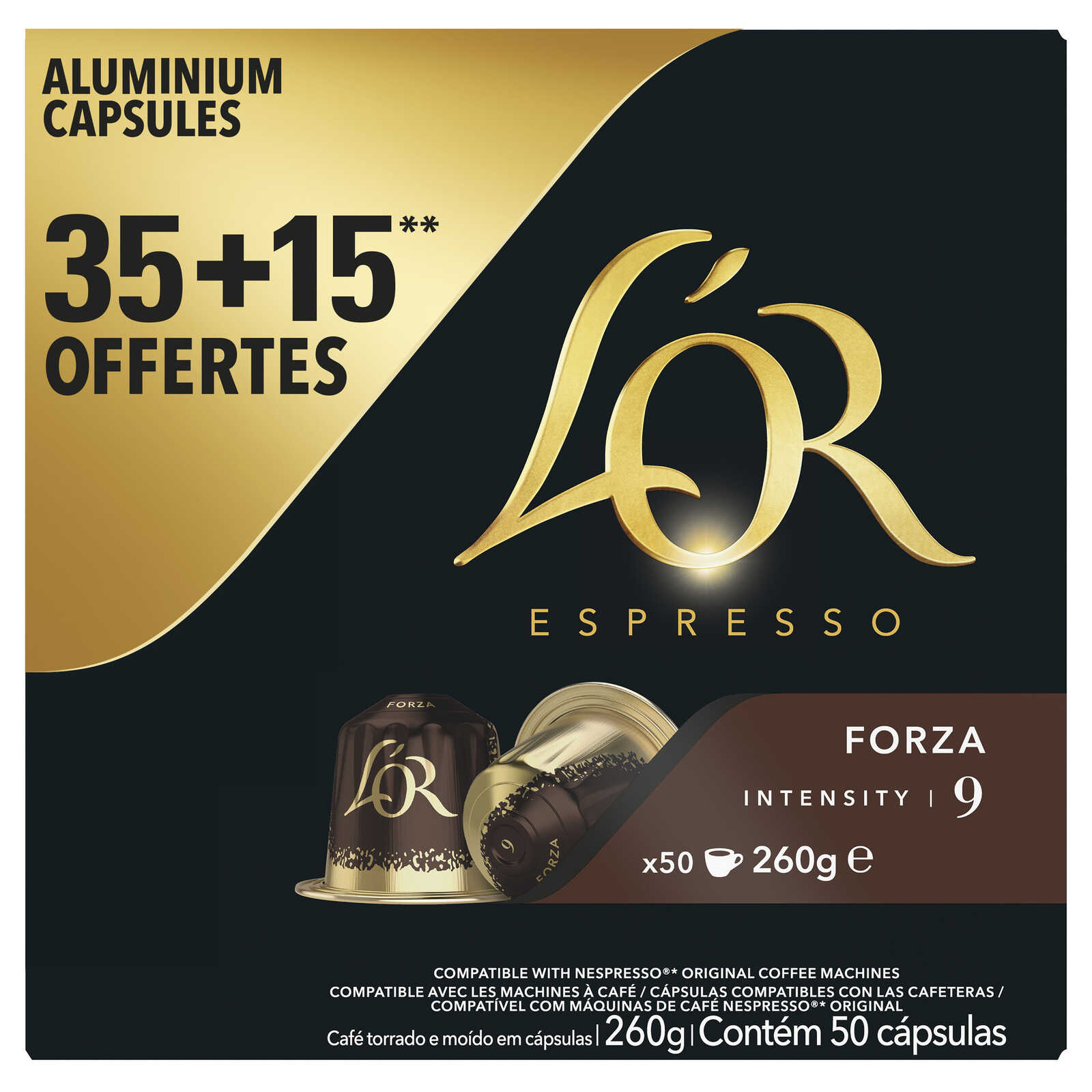 L'Or Koffie | Forza | Nespresso caps | 35+15