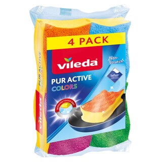 Vileda | Schuursponzen | Colors 4 st
