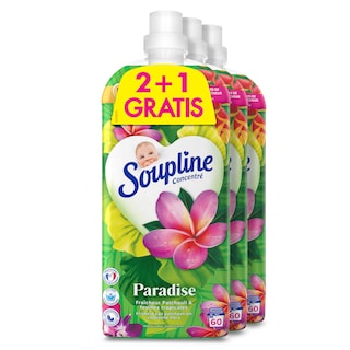 Soupline | Wasverzachter | Geconcentreerd | Pink | 2+1 3 x 1,28 l