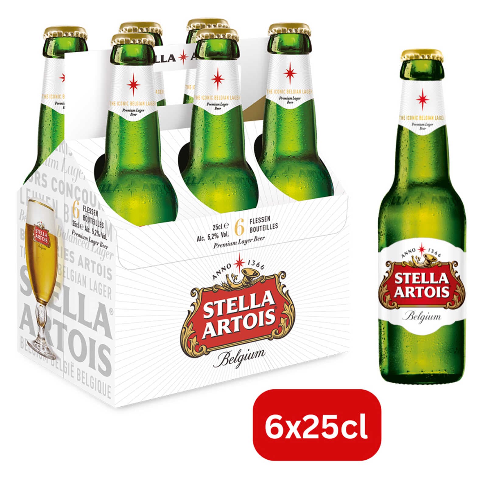 Stella Artois Blond Bier | Pils | 5,2% Alc. | Fles