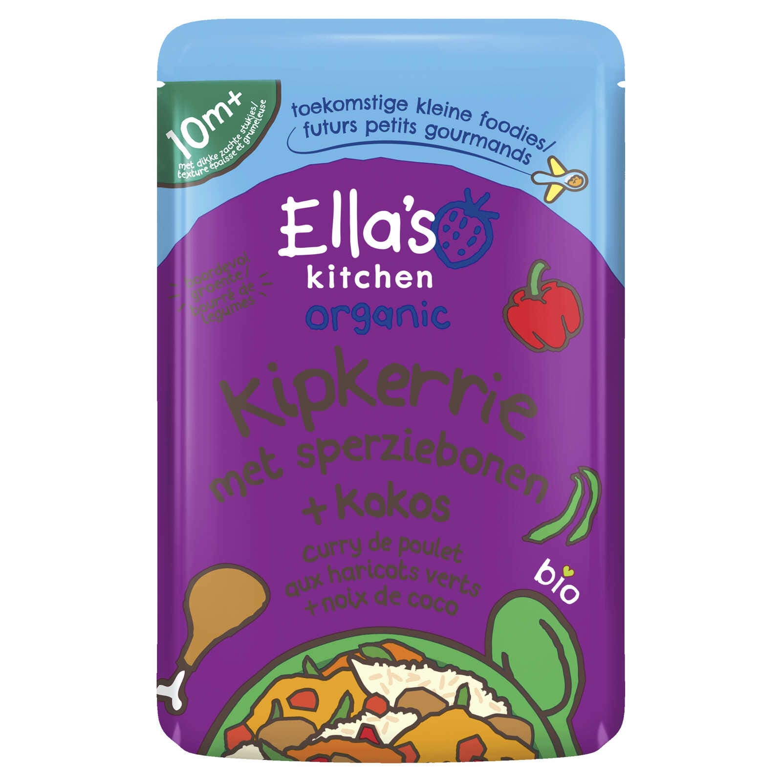 Ella's Kitchen Maaltijd | Kipkerrie Sp.bonen | 10M | Bio