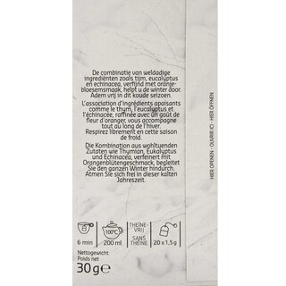Delhaize | Bio | Tisane | Cure hiver | Sachets 