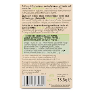 Delhaize | Edulcorant | Stevia | Pastilles 