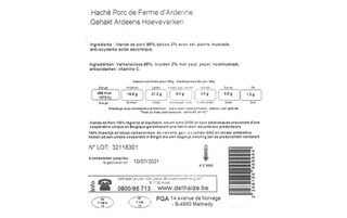 Delhaize | Gehakt | Hoevevarken | Ardens 