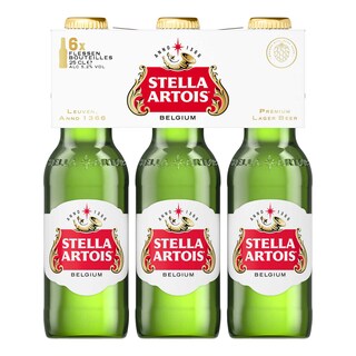 Stella Artois | Blond Bier | Pils | 5,2% Alc. | Fles 6 x 25 cl