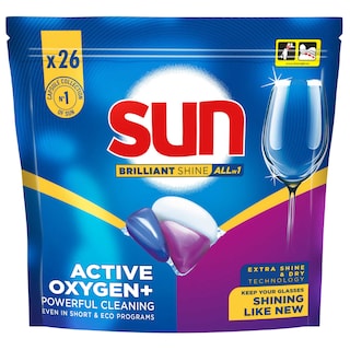 Sun | Vaatwascapsules | Brillant Shine | 26t 