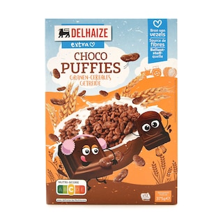 Delhaize | Kids | Ontbijtgranen | Choco Puffies 