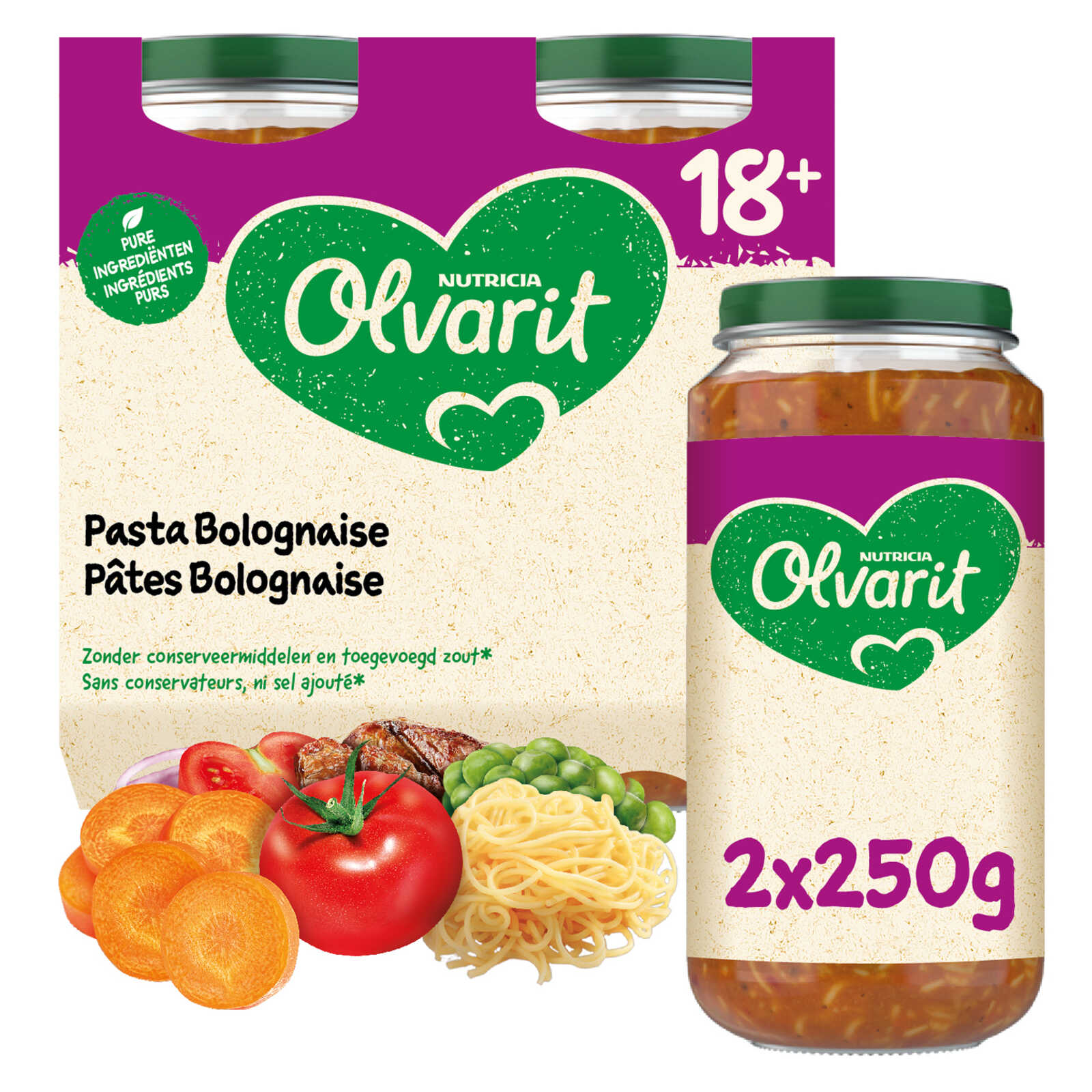 Olvarit Maaltijd | Pasta bolognaise | 18M