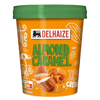 Delhaize | Crème glacée | Caramel | Amandes 