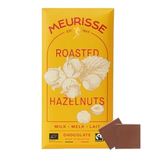Meurisse | Melk Chocolade | Geroosterde Hazelnoten | fairtrade | Bio 