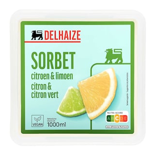 Delhaize | Sorbet | Citroen | Limoen 