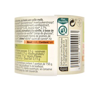 Delhaize | Bio | Riz au lait | Vanille | Bio 150 gr