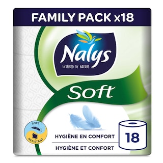 Nalys | Toiletpapier | Soft | Eco | Family Pack 18 st