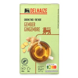 Delhaize | Thee | Groen | Gember | Zakjes 