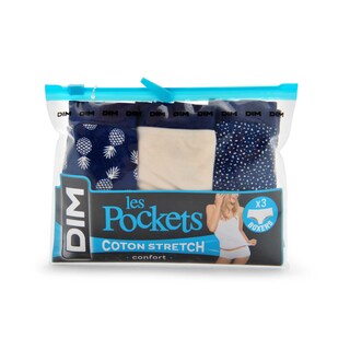 Dim | Paris | Boxers pocket coton | Ananas | 40/42 