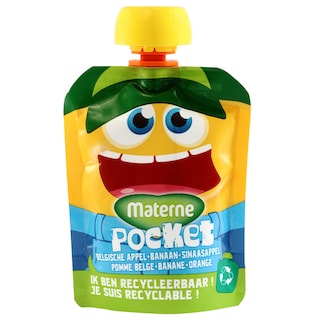 Materne | Fruit Pocket! | Compote | Pomme | Banane | Orange 
