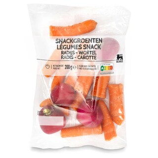 Delhaize | Snoepgroenten | Radijs | Wortel 200 gr