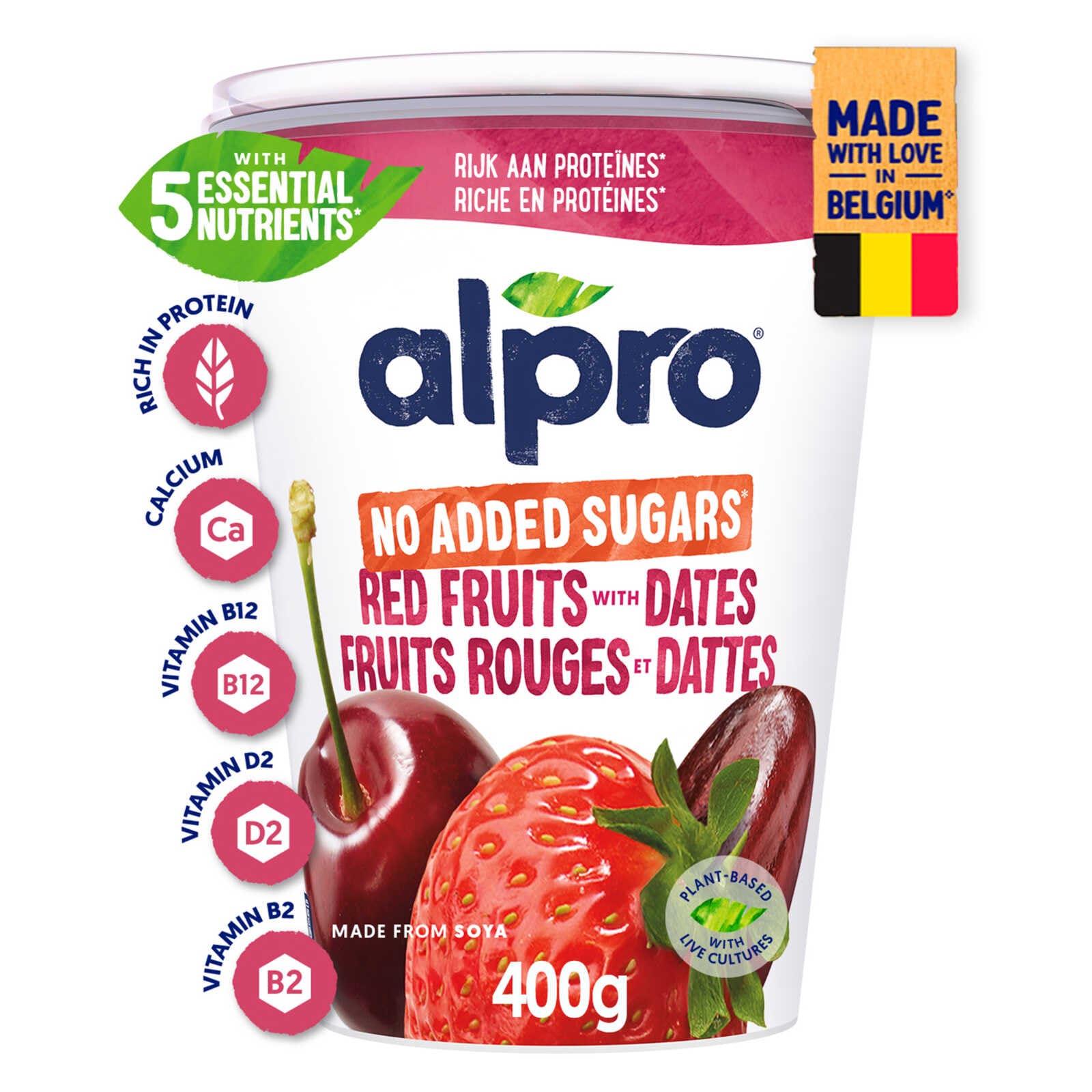 Alpro Rood fruit | plantaardig |g suiker toegev.