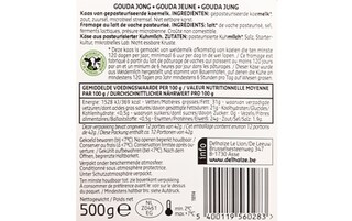 Delhaize | Gouda | Jeune | Tranches | Maxi Pack 500 gr