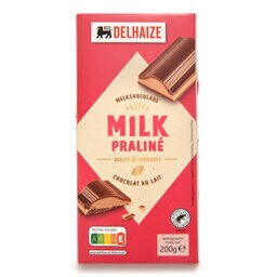 Delhaize | Chocolat au Lait Praliné 200 gr