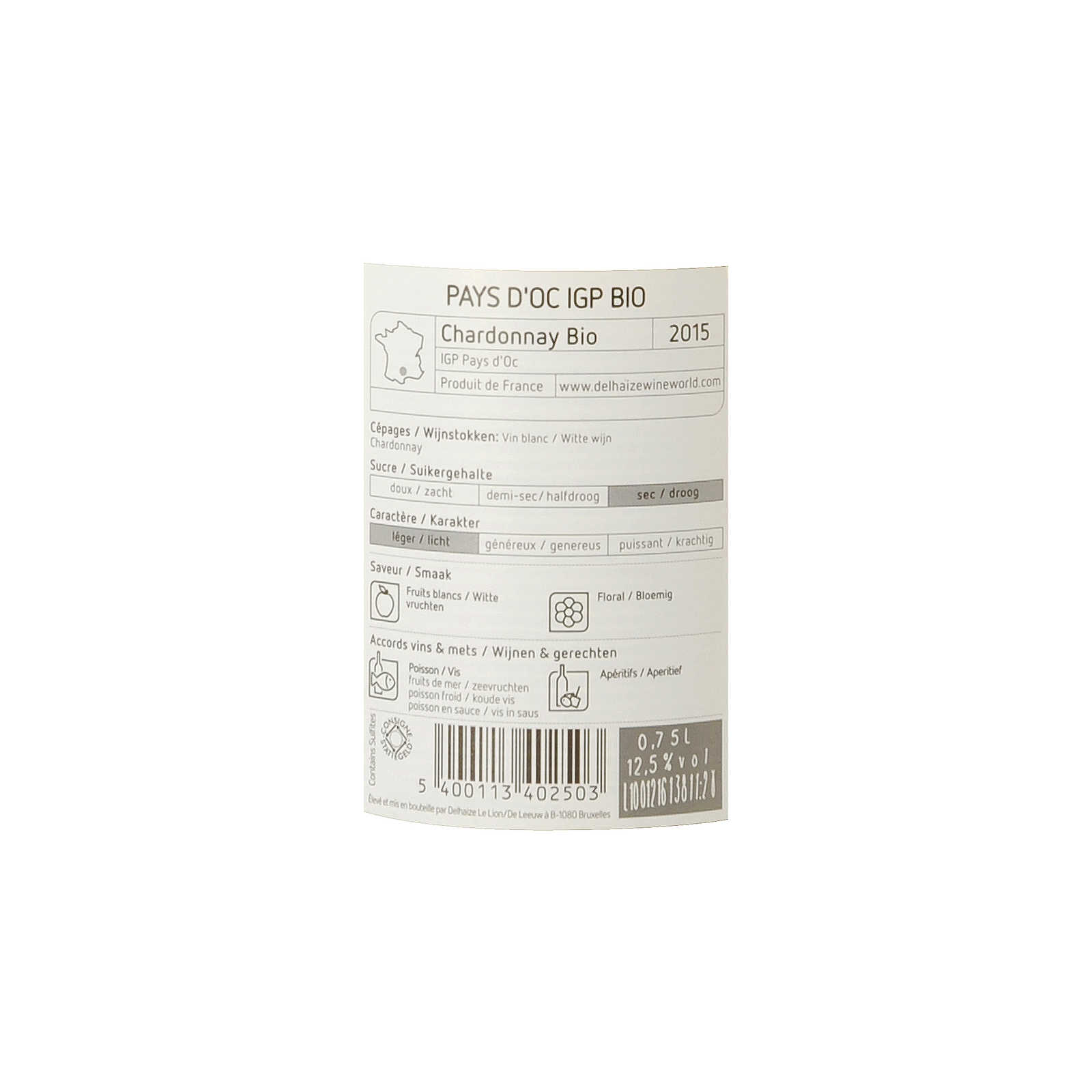 France - Frankrijk | Midi de la France - Oc IGP | Oc IGP Chardonnay Wit | Bio 