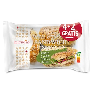 La Lorraine | Botersandwich | Granen en zaden | 4+2 
