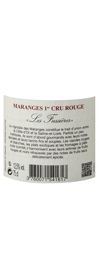 FR BOURGOGNE COTE DE BEAUNE | Côte de Beaune | Maranges 1er Cru Les Fussières 2013 Rood 