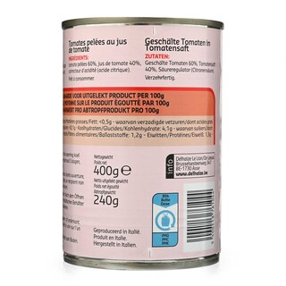 Delhaize | Tomates | Pelées 400 gr