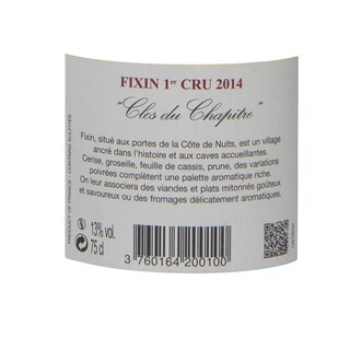 FR BOURGOGNE COTE DE NUITS | Bourgogne - Côtes de Nuits | Fixin 1er Cru Clos du Chapitre 2014 Rouge 