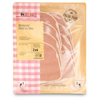 Delhaize | Blokpate in sneden +/- 150 gr