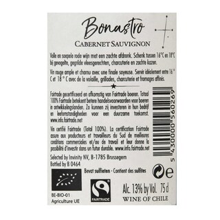Chili | Central Valley | Bonastro Cabernet Sauvignon | BIO | FAIRTRADE 