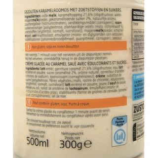 Delhaize | Roomijs | salted Caramel | Low sugar 
