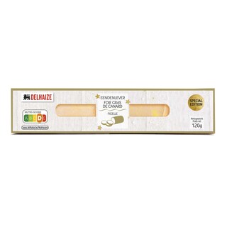 Delhaize | Foie gras | Canard | Rouleau | Sans gluten | Sans lactose 