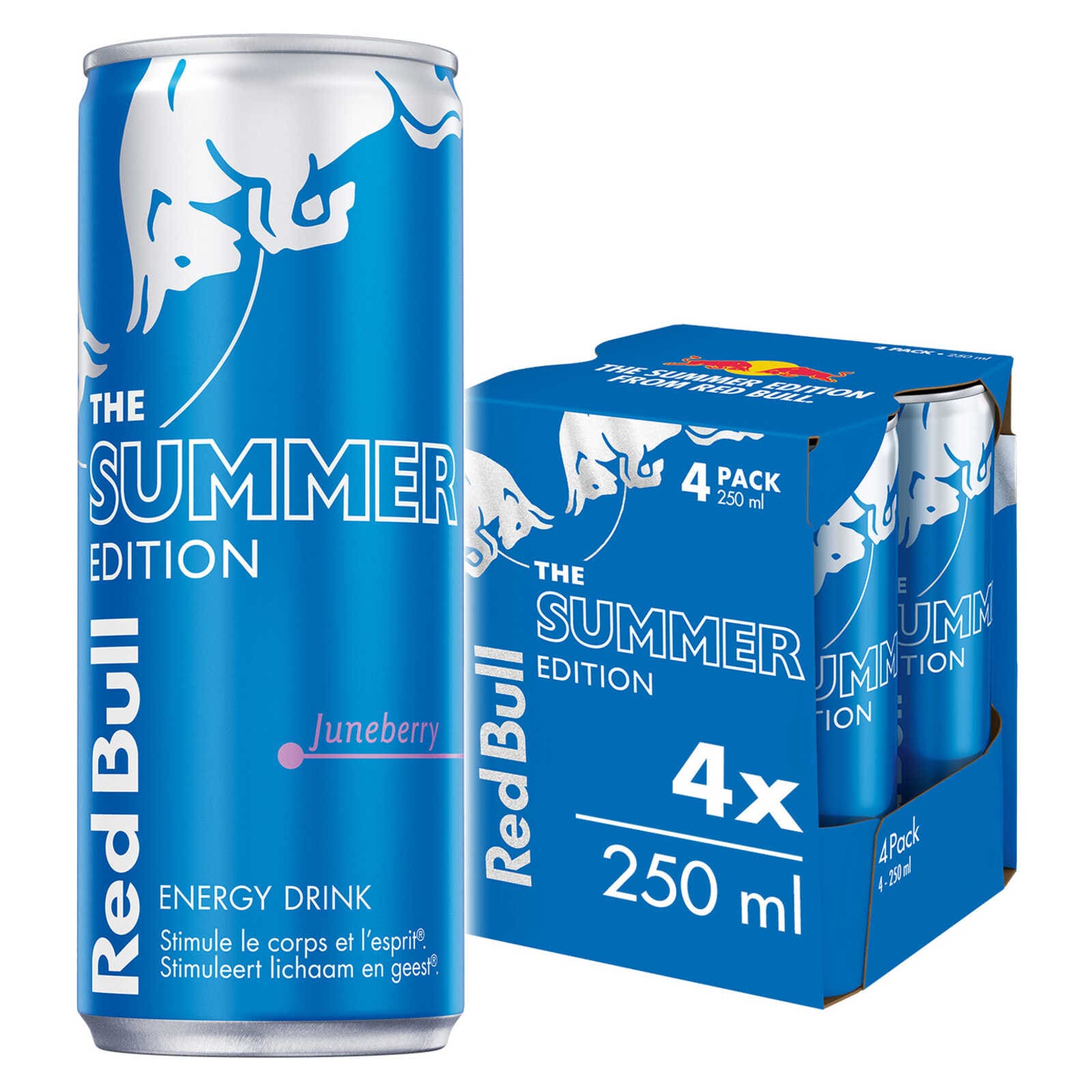Red Bull Energy Drink | Sea Blue Edition | Juneberry | 4-Pack 25 cl