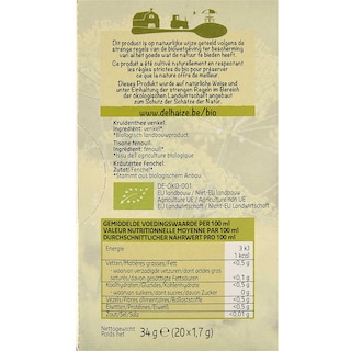 Delhaize | Bio | Tisane | Fenouil | Sachets | Bio 