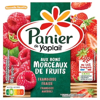 Yoplait | Panier de Yoplait | Panier de Yoplait | Aardbei en framboos 