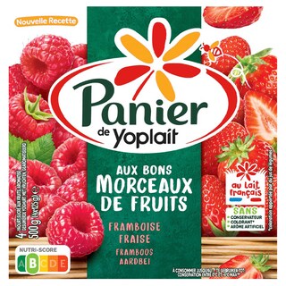 Yoplait | Panier de Yoplait | Panier de Yoplait | Aardbei en framboos 4 x 125 gr