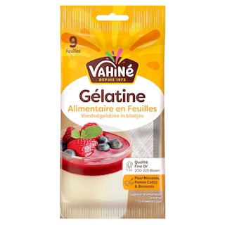 Vahiné | Gelatine alimentaire | 9 feuilles 