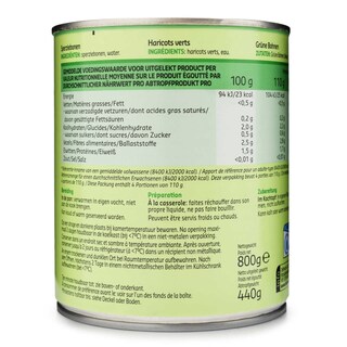 Delhaize | Haricots verts 800 gr