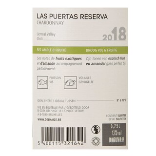 Chili | Central Valley | Las Puertas Reserva Chardonnay 