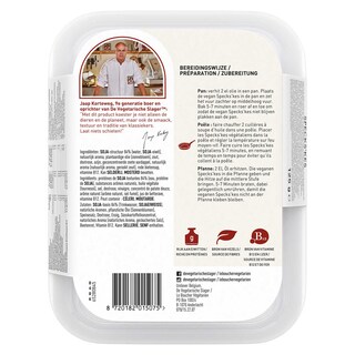 De Vegetarische Slager | Spekskes | Gerookt | Vegan 125 gr