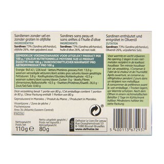 Delhaize | Sardienen | Olijfolie 80 gr