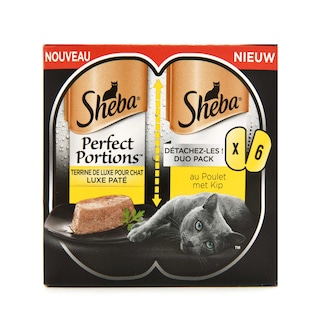 Sheba | Aliment chat | Terrine | Poulet 6 x 37,5 gr
