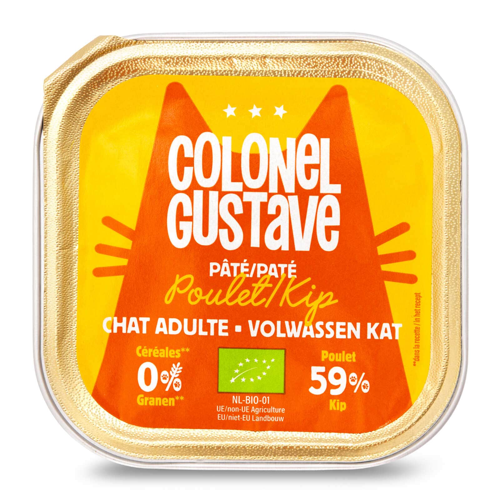 Colonel Gustave Kattenvoeding | Pate | Kip | Bio